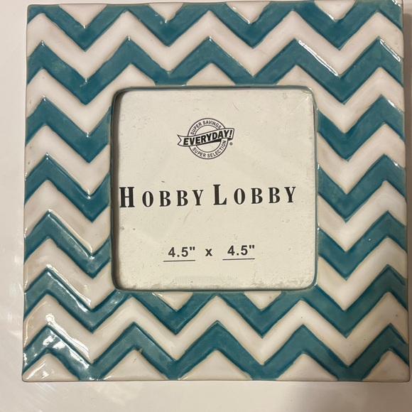 Hobby Lobby Other - Hobby Lobby Teal and White Chevron Frame